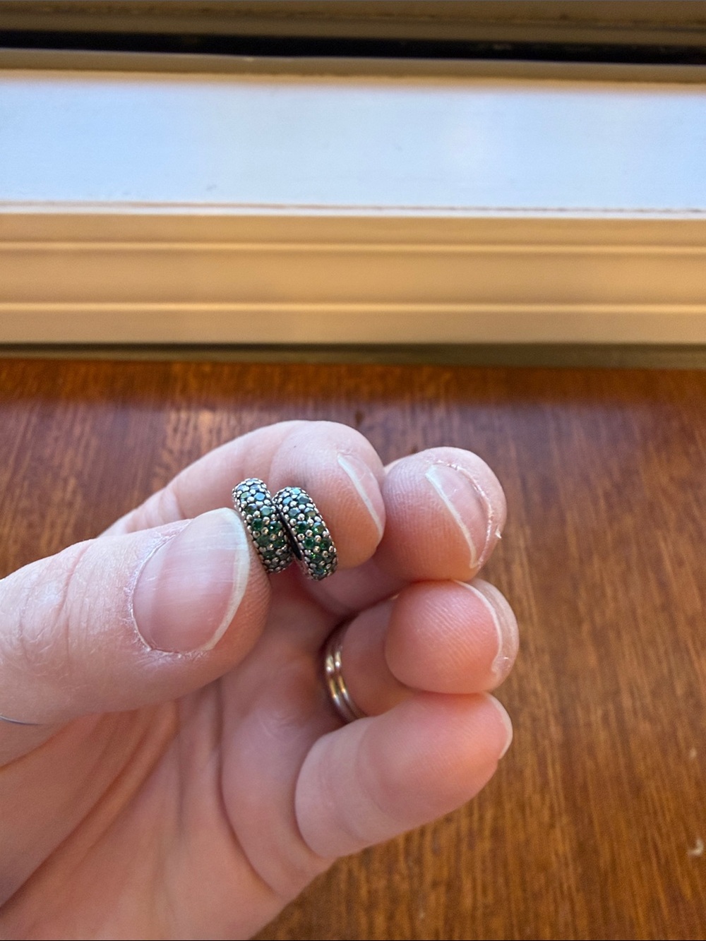 Pandora Green Jewel Spacers (Two)